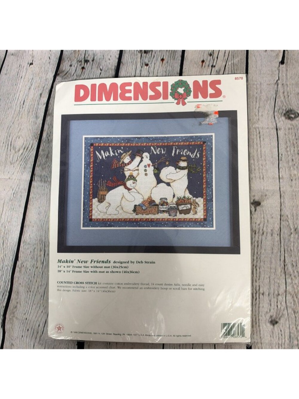 Dimensions Makin' New Friends Snowmen Counted Cross Stitch Kit 8570 Vintage 1998